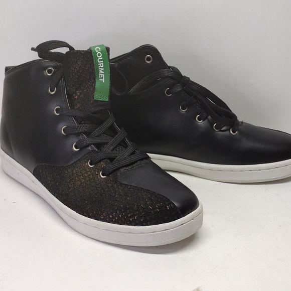NFN Gourmet Quattro Skate 2 X Black Scale l Size 9.5 l Leather High Top l NWOT - Picture 4 of 13